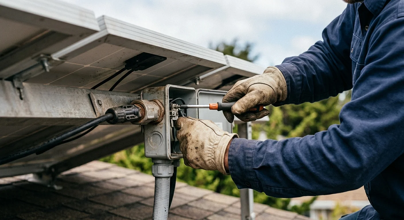 Homeowner reviewing dropped solar production readings on a monitoring app in Marina